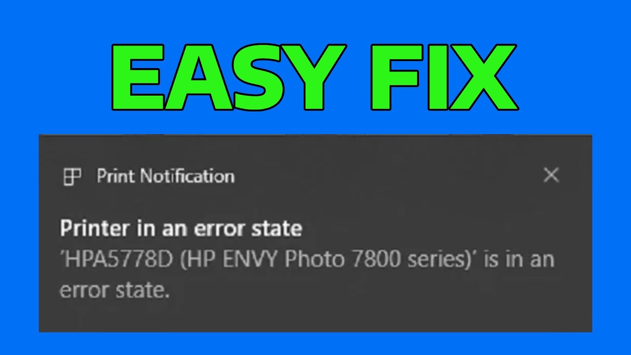 How To Fix Printer in Error State in Windows 11