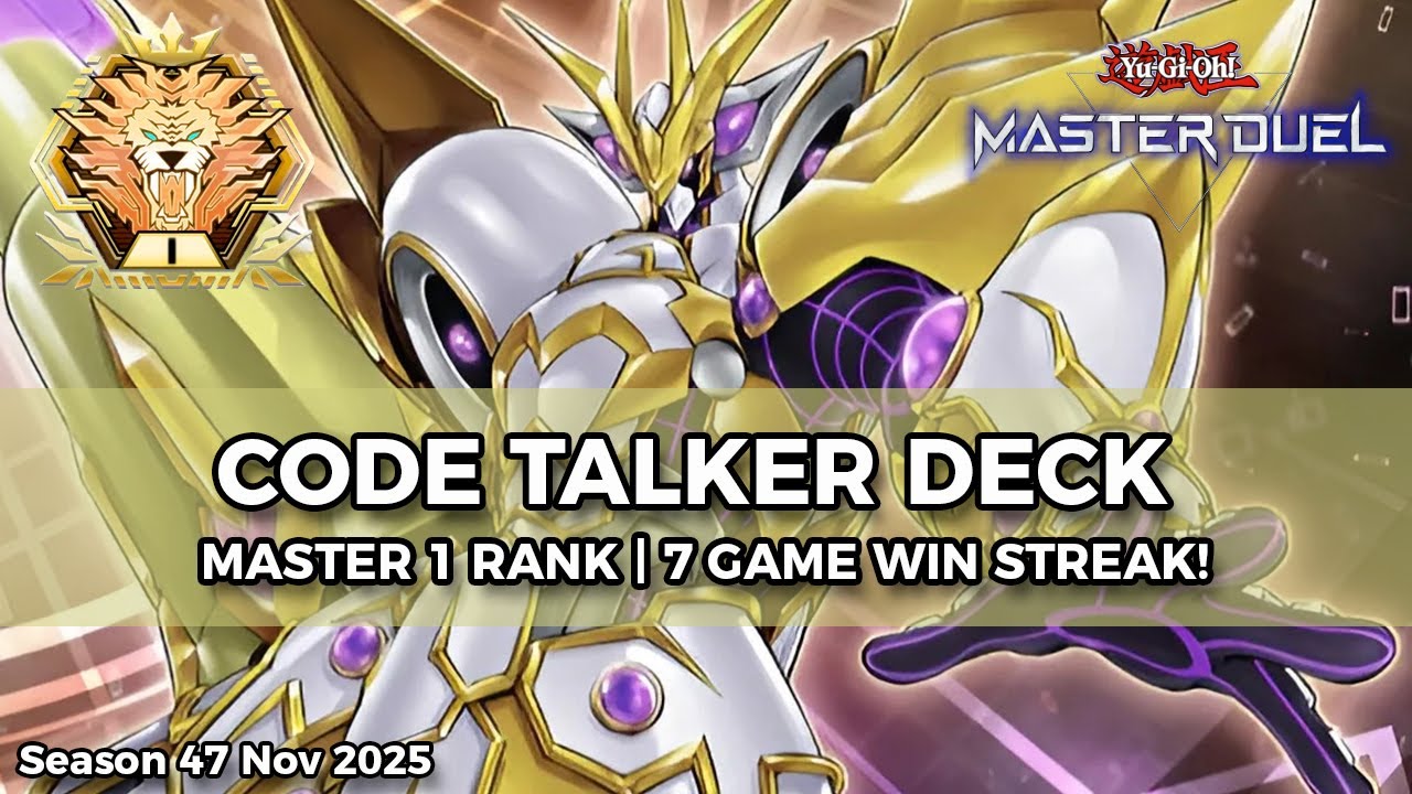 7-0 Streak! Master 1 Rank Code Talker Deck (Nov. 2025) - Yu-Gi-Oh! Master Duel