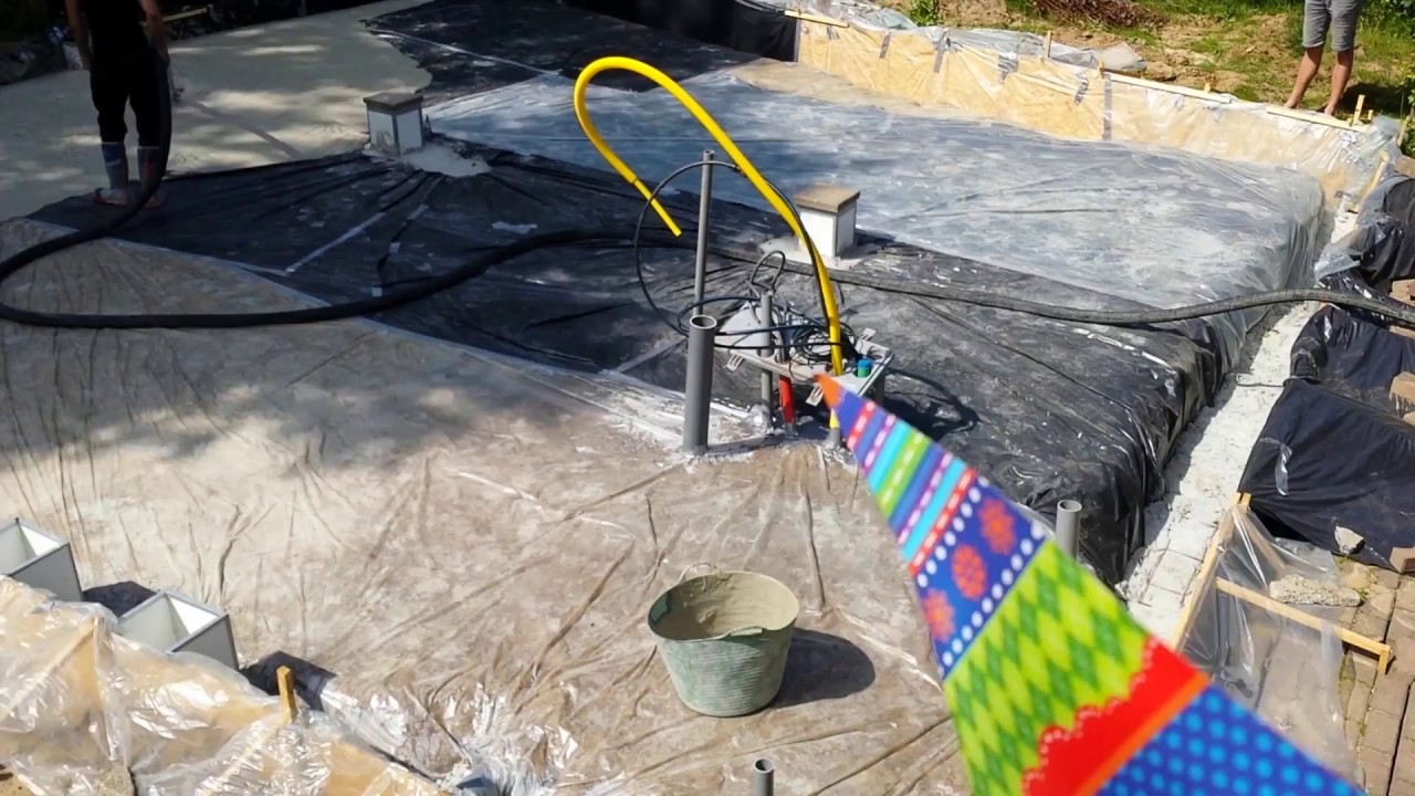 Schuimbeton storten timelapse