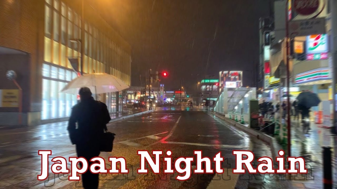 Japan Night Rain Walk 2019.10.19 Tokyo Suburb Relax Sleep Meditate focus study peace peaceful zen