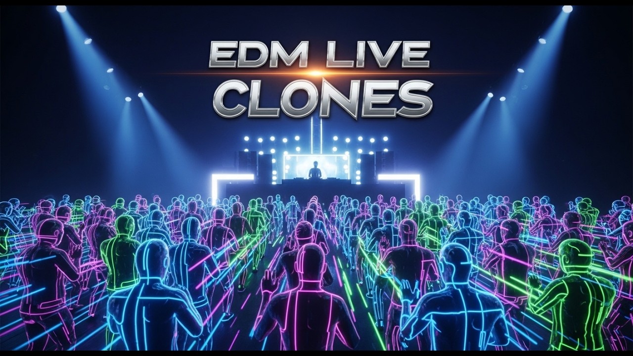 EDM Clones Live 👥 Hologram Crowd Madness