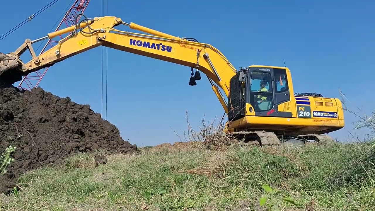 Komatsu PC210-10 | Irrifation Application | Canal Excavation | Excavation Application #Komatsu #PC21