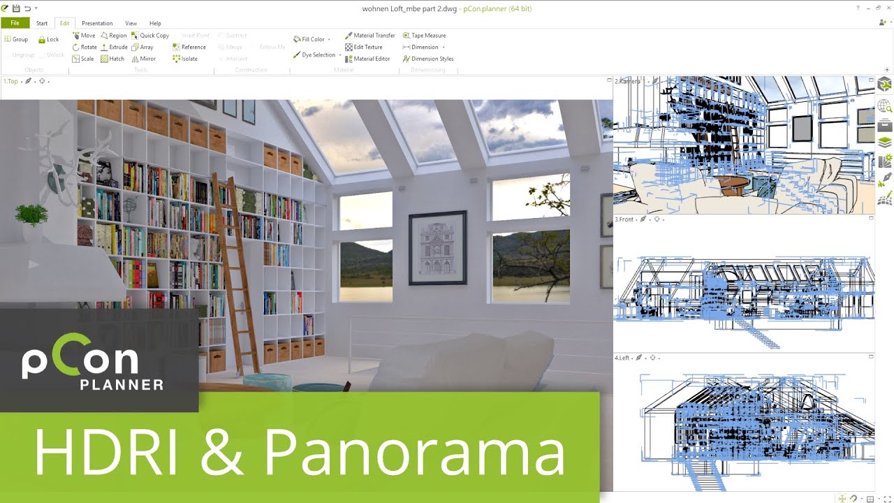 HDRI-Light and panoramic Backgrounds | pCon.planner Tutorial