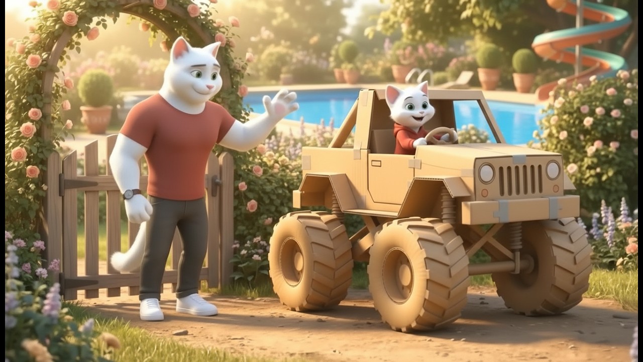 They Mock a Kitten’s Cardboard Monster Truck — The Ending Shocks Everyone! | Ai Cat Story