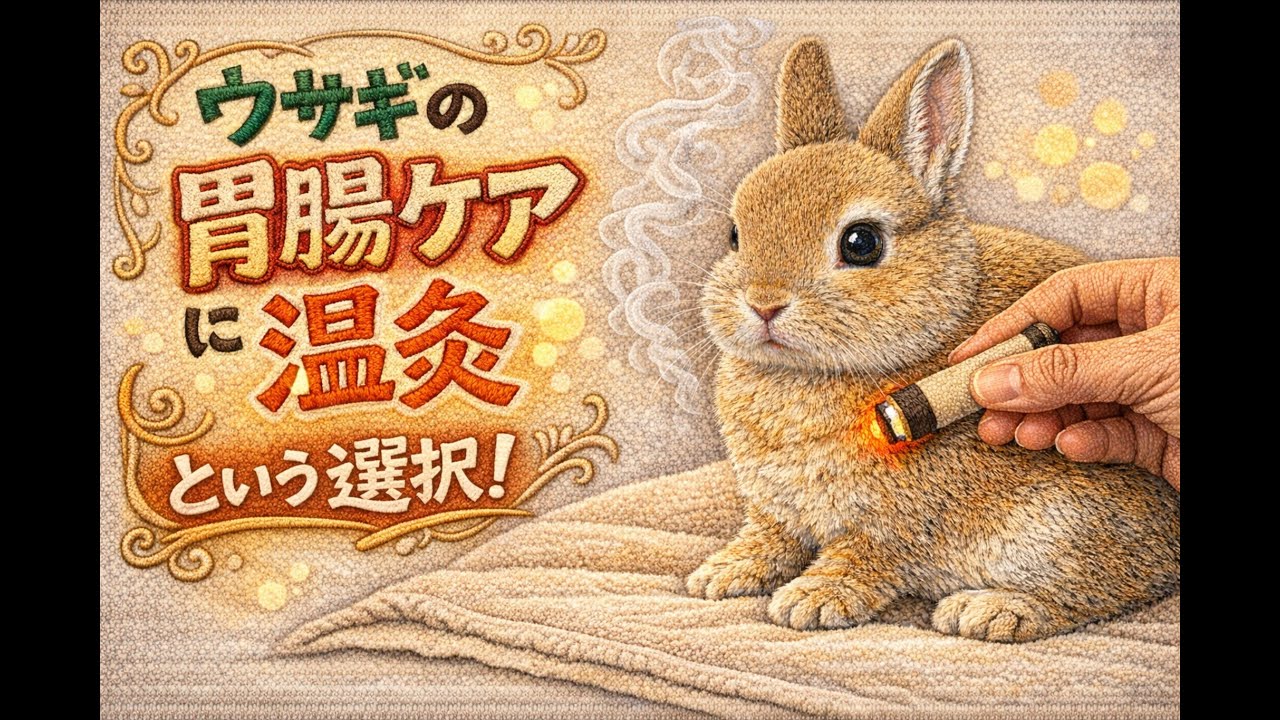 ウサギの胃腸ケアに温灸という選択