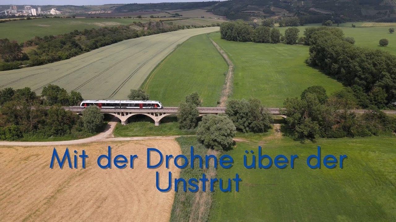 Mit der Drohne über die Unstrut - With the drone over the Unstrut