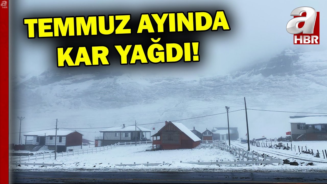 Rize'ye Temmuz Ayında Lapa Lapa Kar Yağdı! İşte O Görüntüler... | A Haber