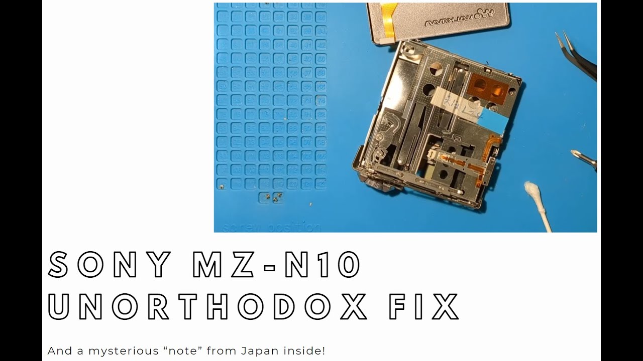 Sony MZ-N10 MiniDisc NetMD Recorder - Unorthodox Fix (with a note inside?) Caused by an Old Battery