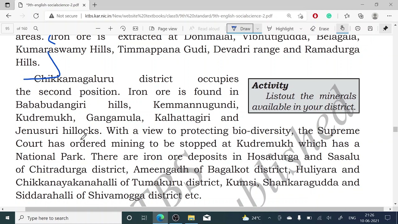 9th Social | Mineral Resources | Karnataka State Board