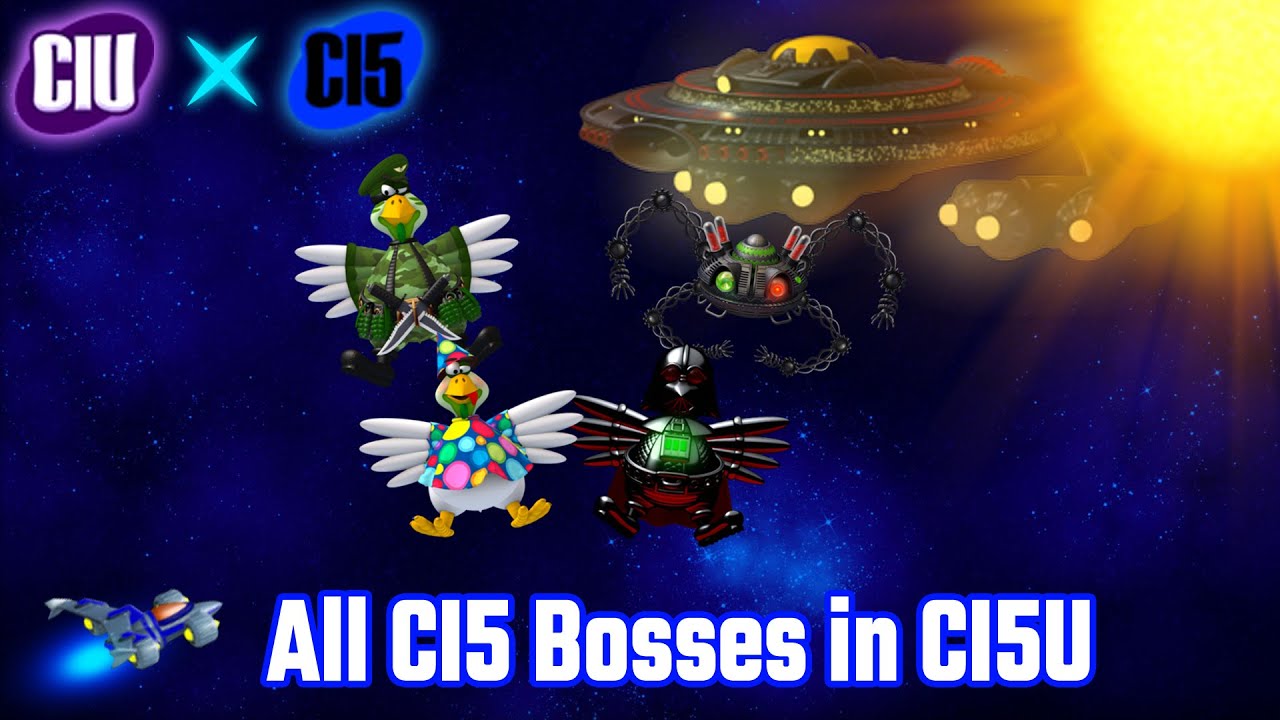Chicken Invaders Universe - All CI5 Bosses in CI5U (Cluck of the Dark Side)