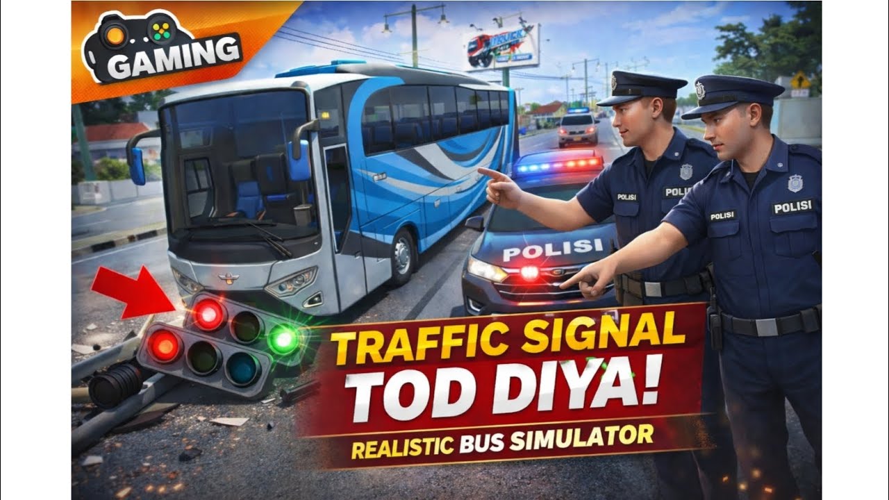 Trafic signal 😱🚦 Tod diya || bus simulator Indonesia Gameplay || ARN Gamerz 