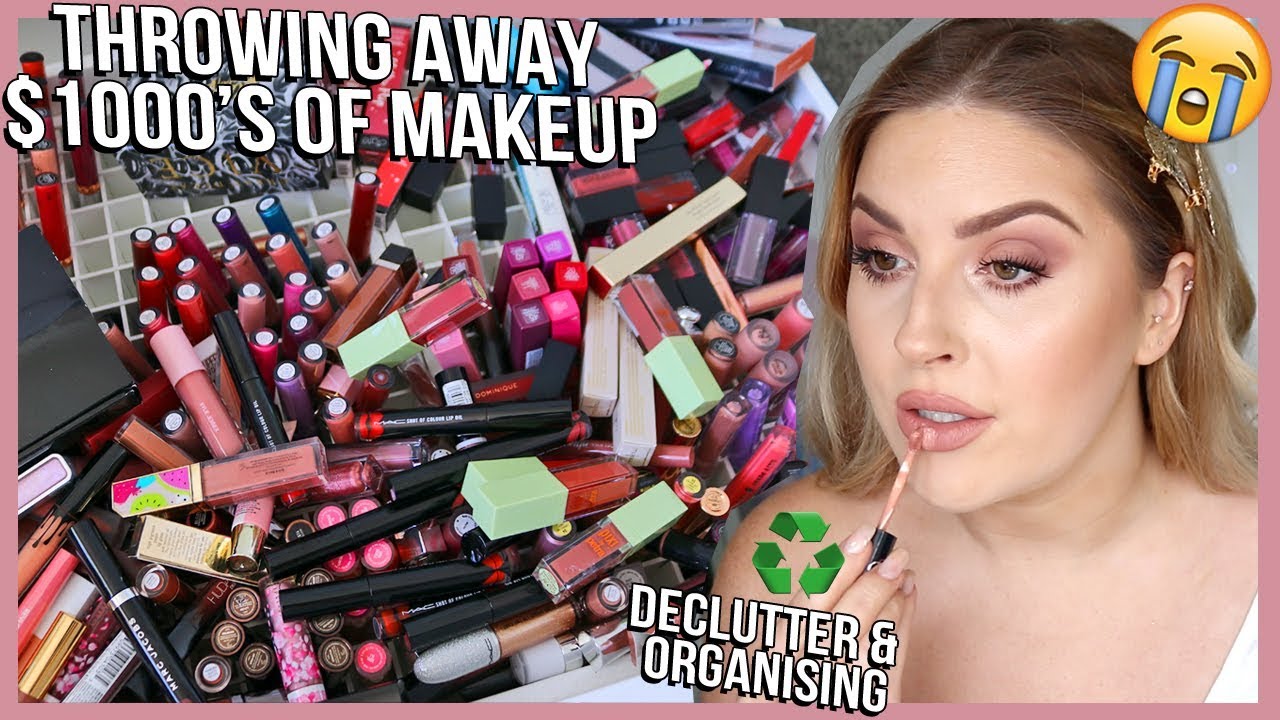 🔪 decluttering 5+ years of LIQUID LIPSTICKS 😱♻️ girl bye