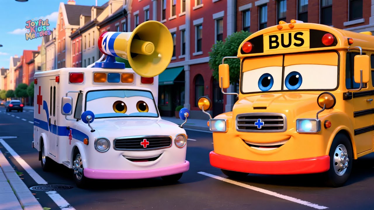 The Yellow Bus Song | Helpful Cars for Kids | Nursery Rhymes & Fun Songs for Children