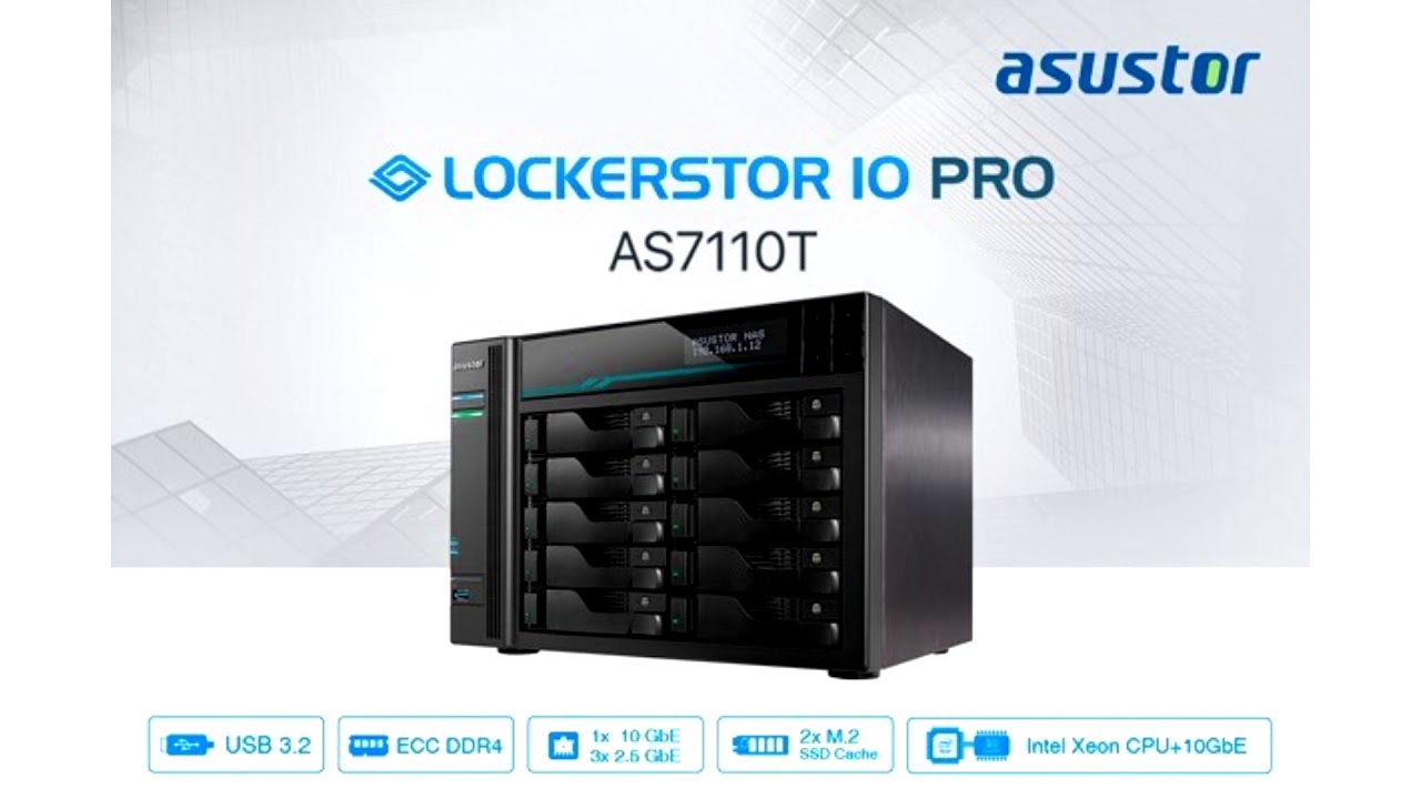 ASUSTOR Announces Lockerstor 10 Pro NAS with ECC Memory and Xeon Processor
