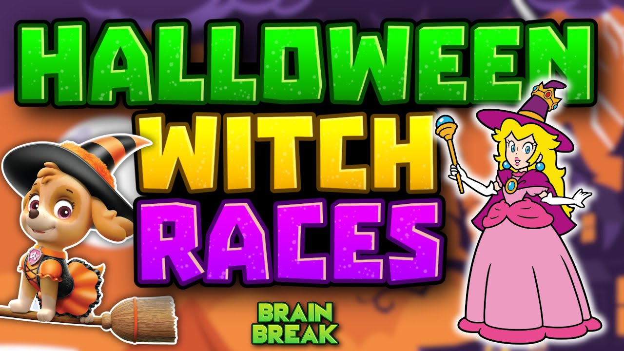 Halloween Witch Races! 🎃 Halloween Brain Break 🎃 Freeze Dance 🎃 Just Dance 🎃 Danny Go Noodle