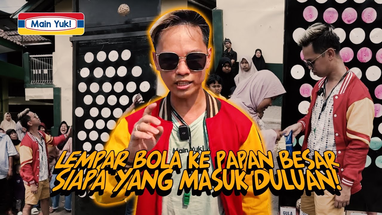 LEMPAR BOLA KE PAPAN BESAR! Siapa yang masuk duluan??😁 #games #challenge #lomba