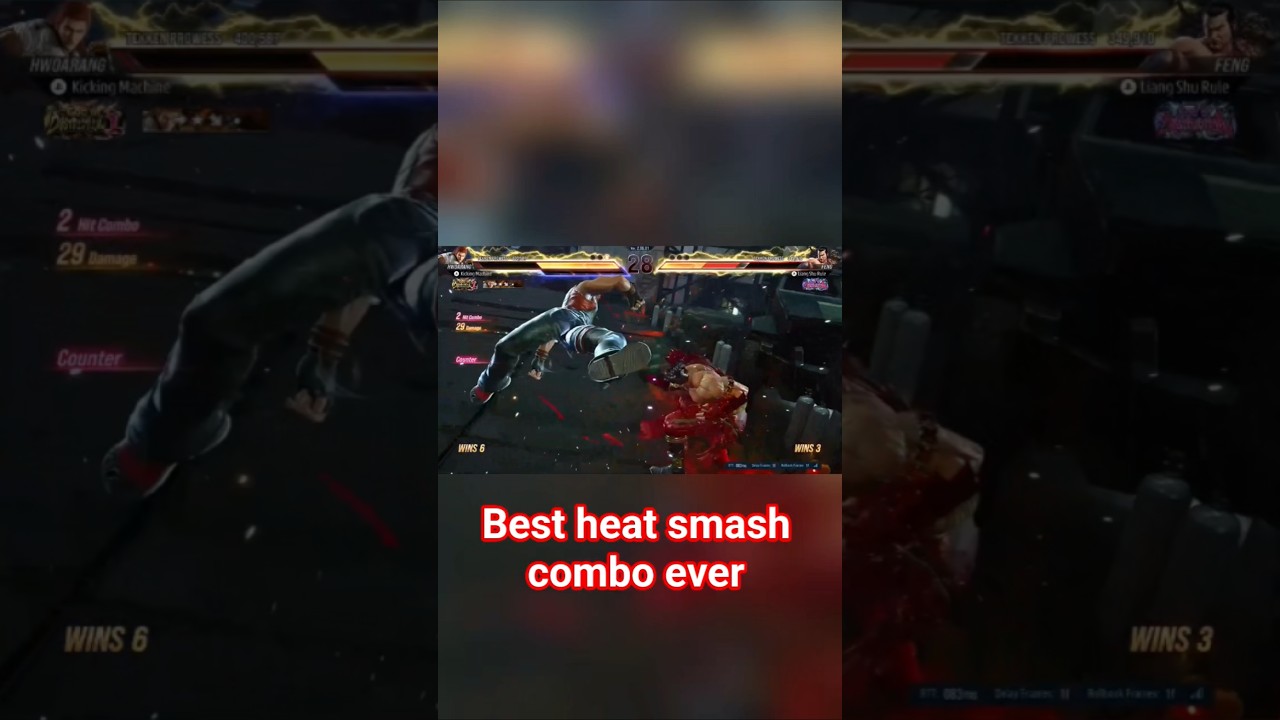 Best heat smash combo you can see ever !!! #hwoarang #tekken8 #kickingmachine