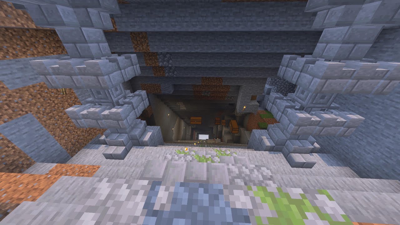 マイクラサバイバル5日目ブランチマイニングの地下通路を作る