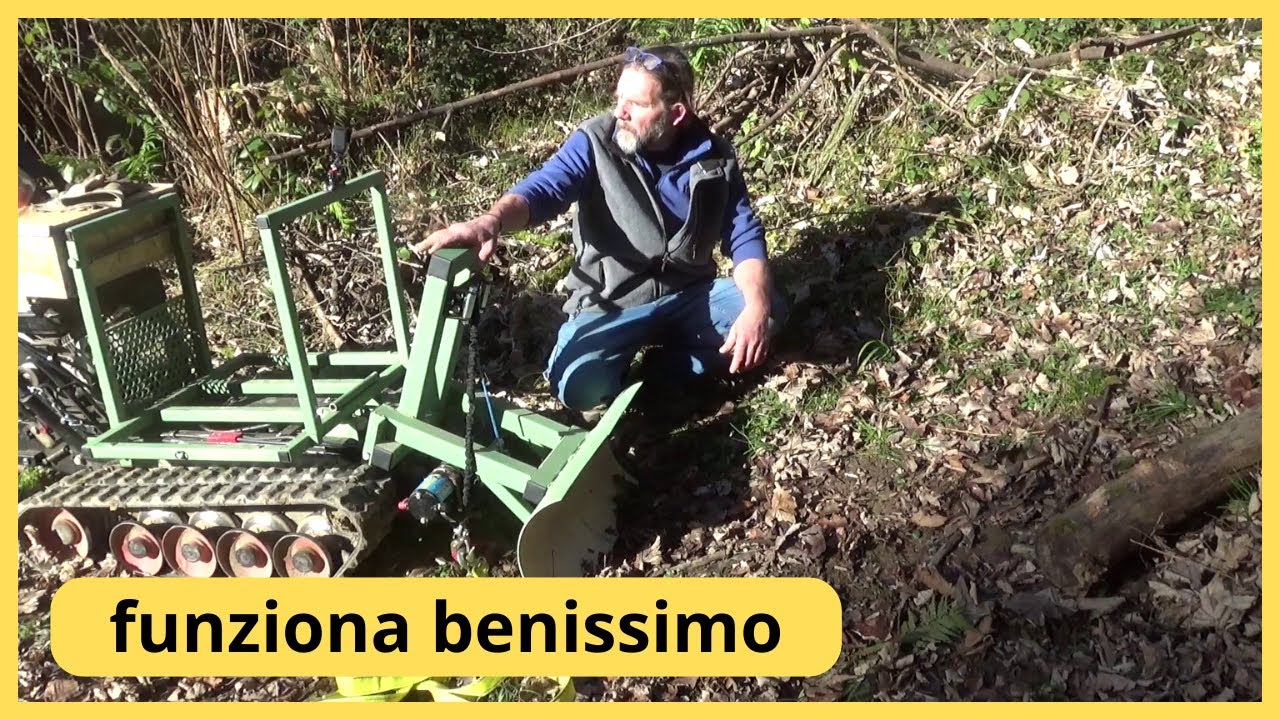 recupero legna da vecchi schianti, legna secca pronta da bruciare..  verricello e culla forestale