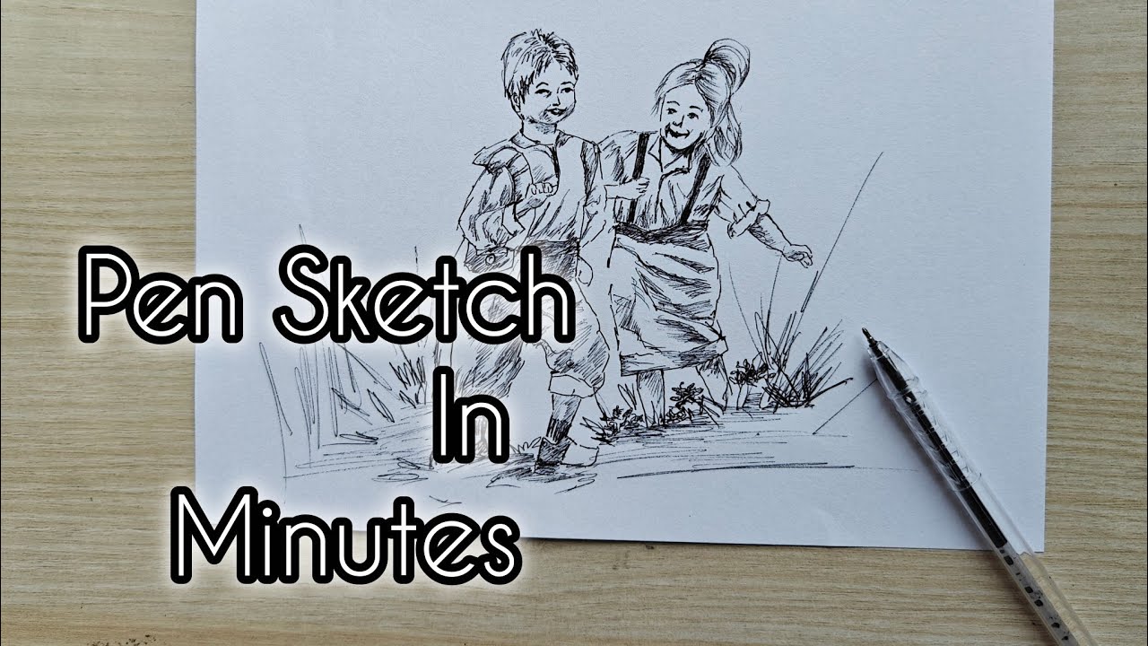 Master the art of sketching // pen sketch for beginners,✏️🖊️
