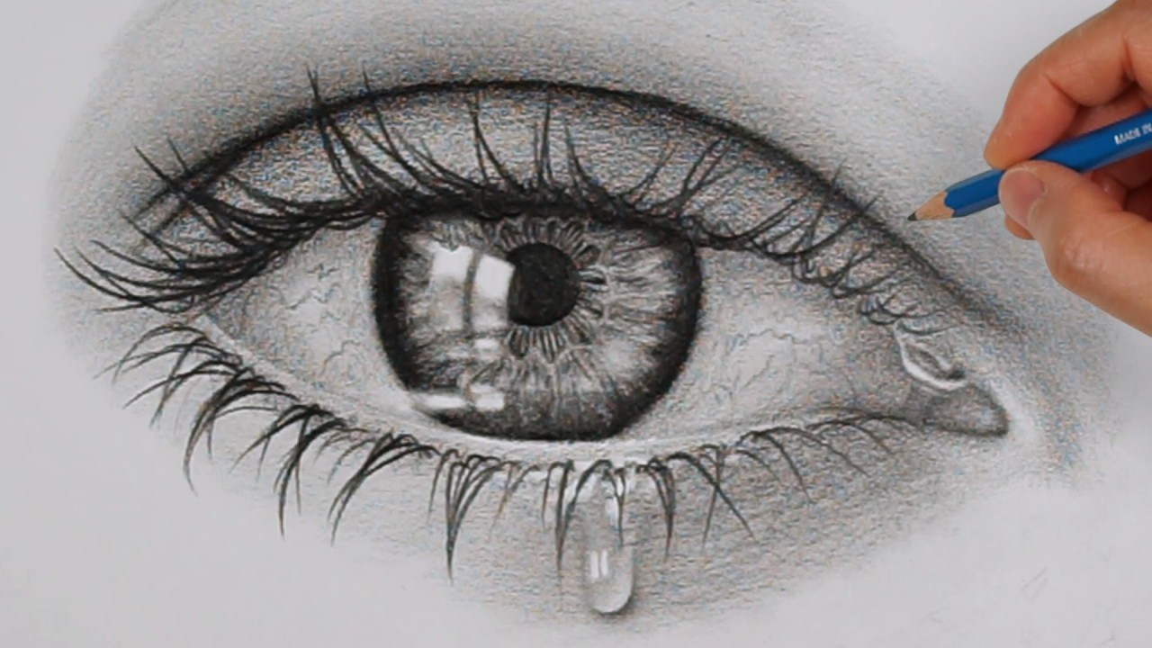 How to Draw a Teary Eye [No Music]