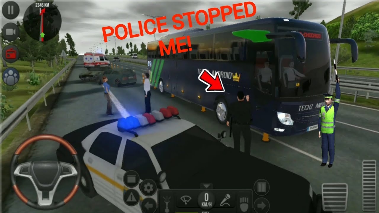 Bus Simulator : Ultimate | Police Stopped Me! | iOS / Android Mobile Gameplay #Techzandroid
