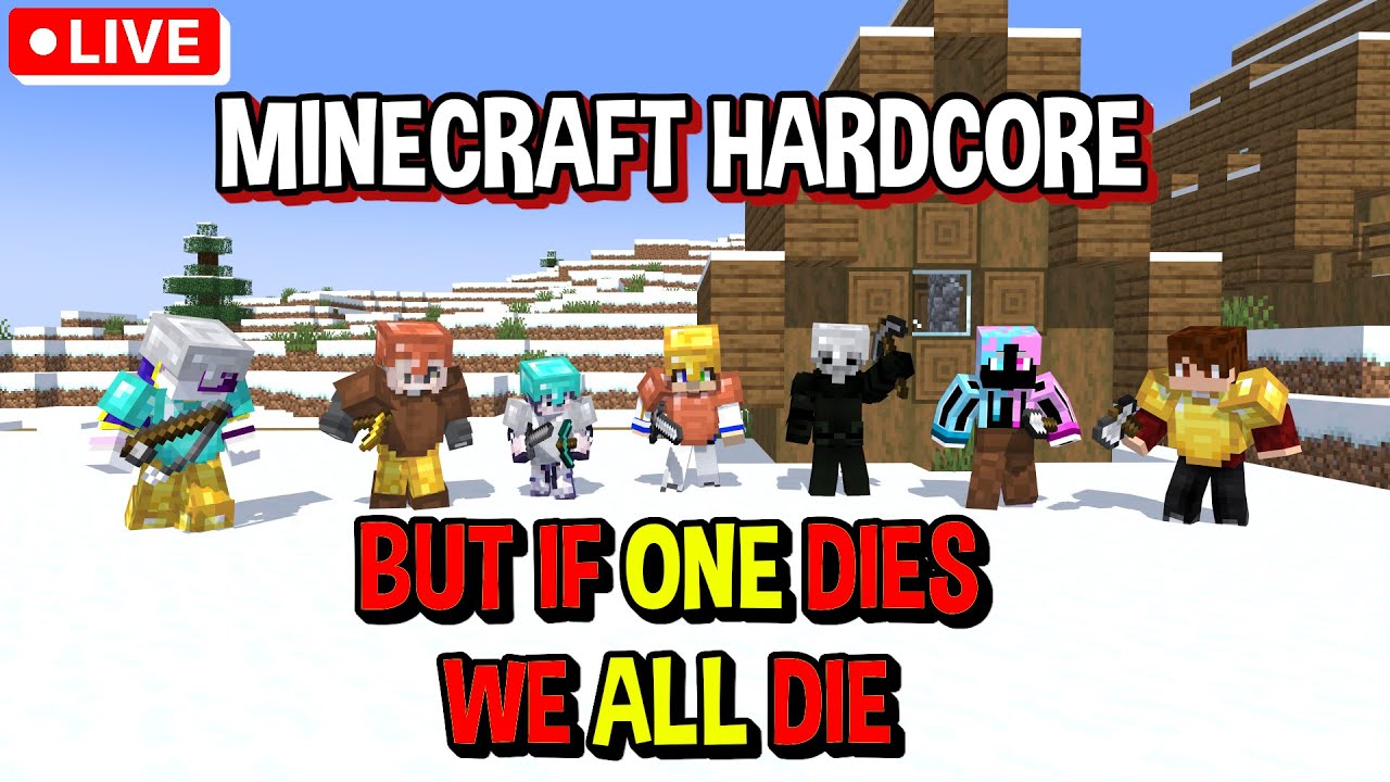 Minecraft Hardcore but if ONE dies we ALL DIE and START OVER
