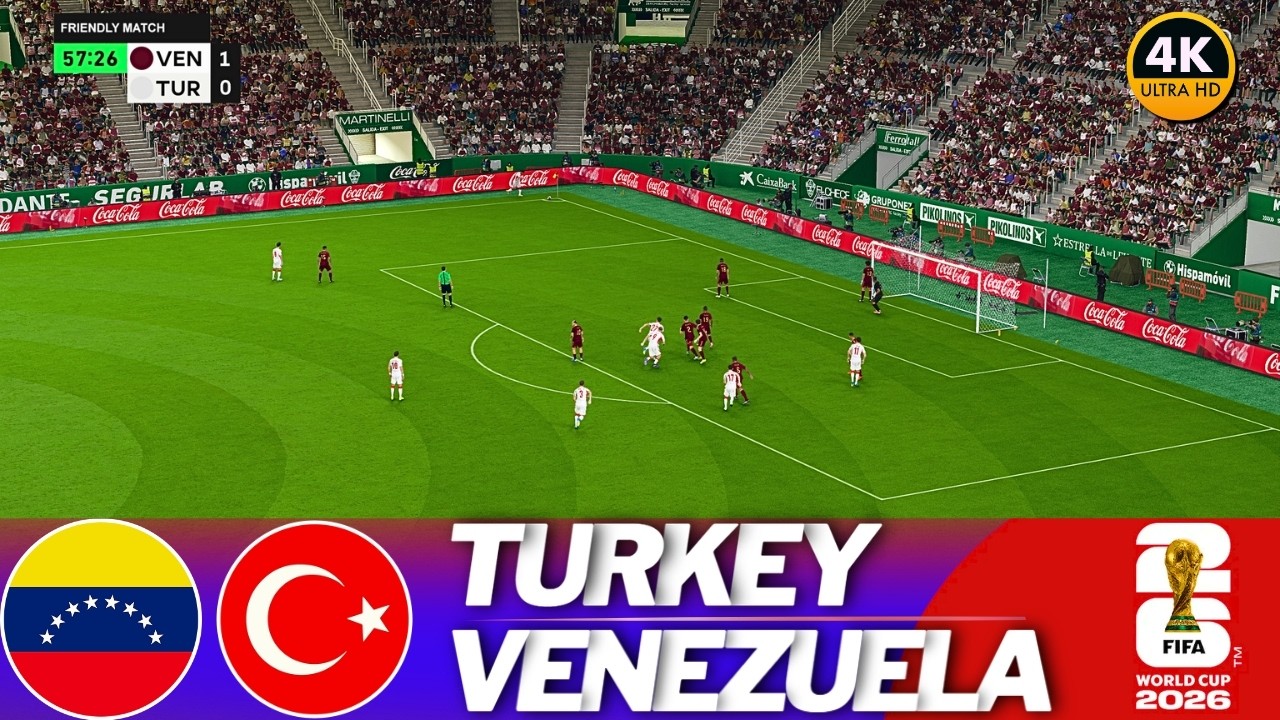 🔥Турция 🇹🇷 против Венесуэлы 🇻🇪 | Напряженный товарищеский матч 2026 | Геймплей PES 2021