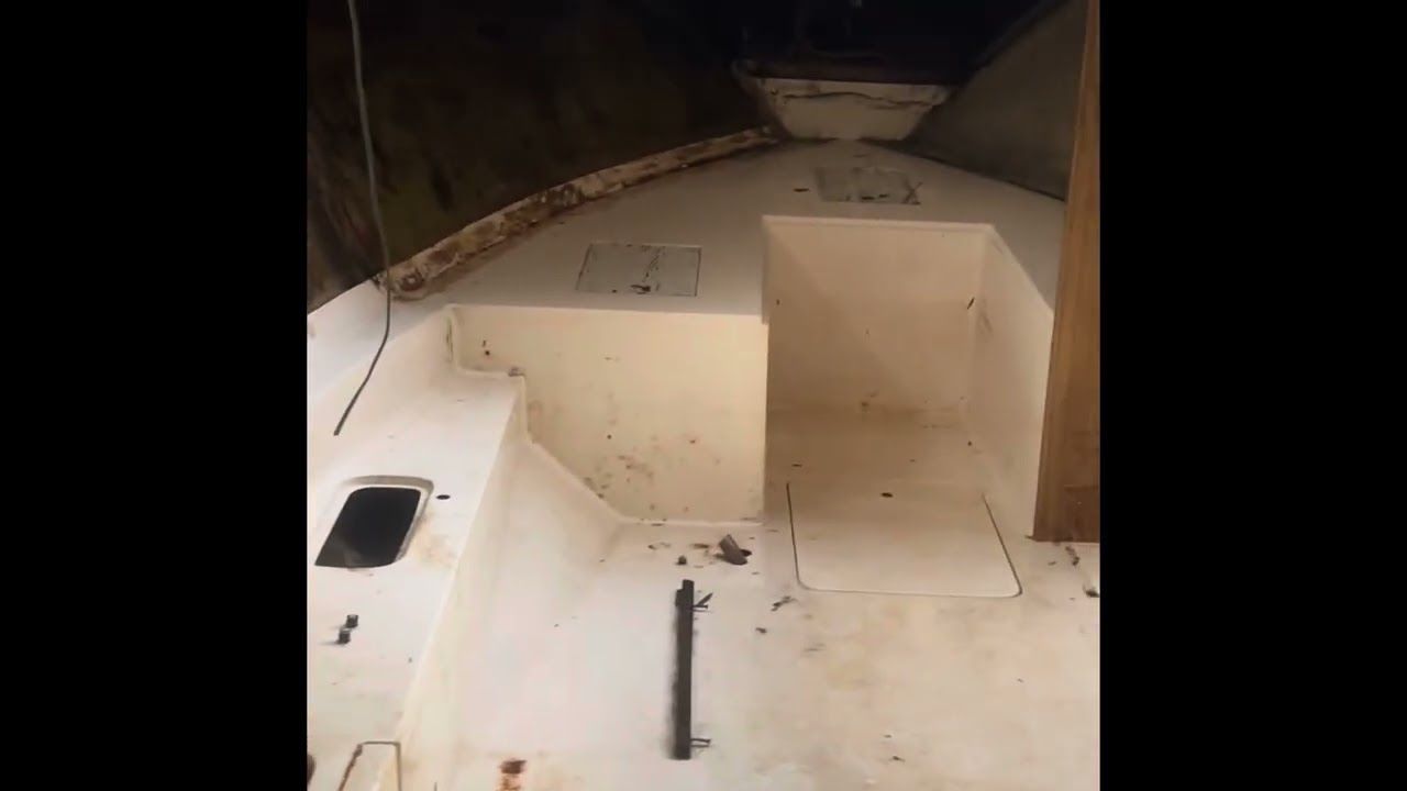 Bertram 28 Flybridge gutted