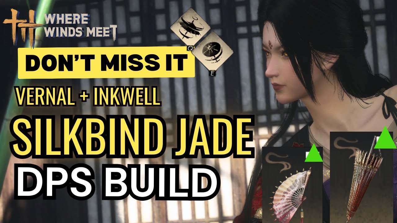 VERNAL UMBRELLA + INKWELL FAN SILKBIND JADE GUIDE WHERE WINDS MEET