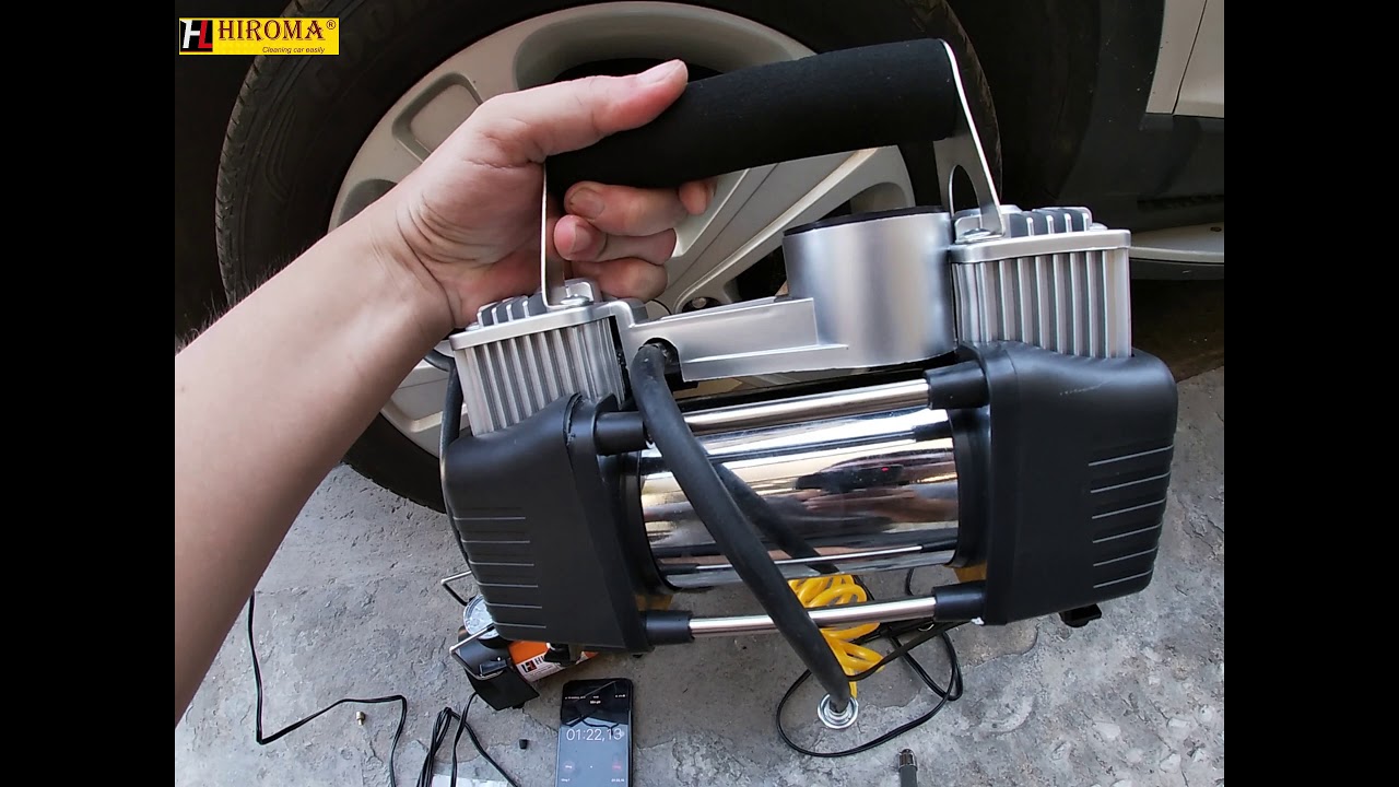 BƠM LỐP XE HIROMA | Test thử bơm lốp chính hãng HIROMA và bơm lốp 2 xy lanh và cái kết khá bất ngờ
