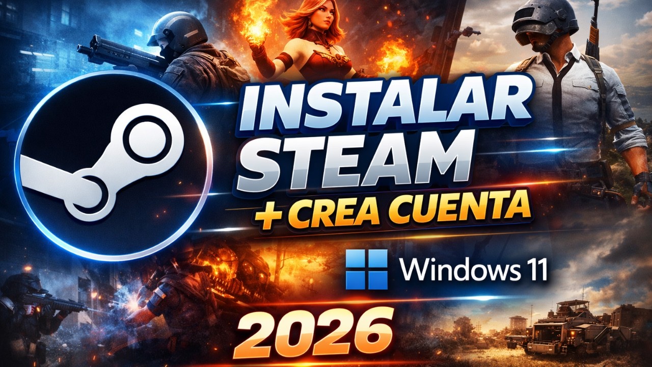 🚀 Instalar Steam + Crear Cuenta en Windows 11 ¡En solo 6 minutos!