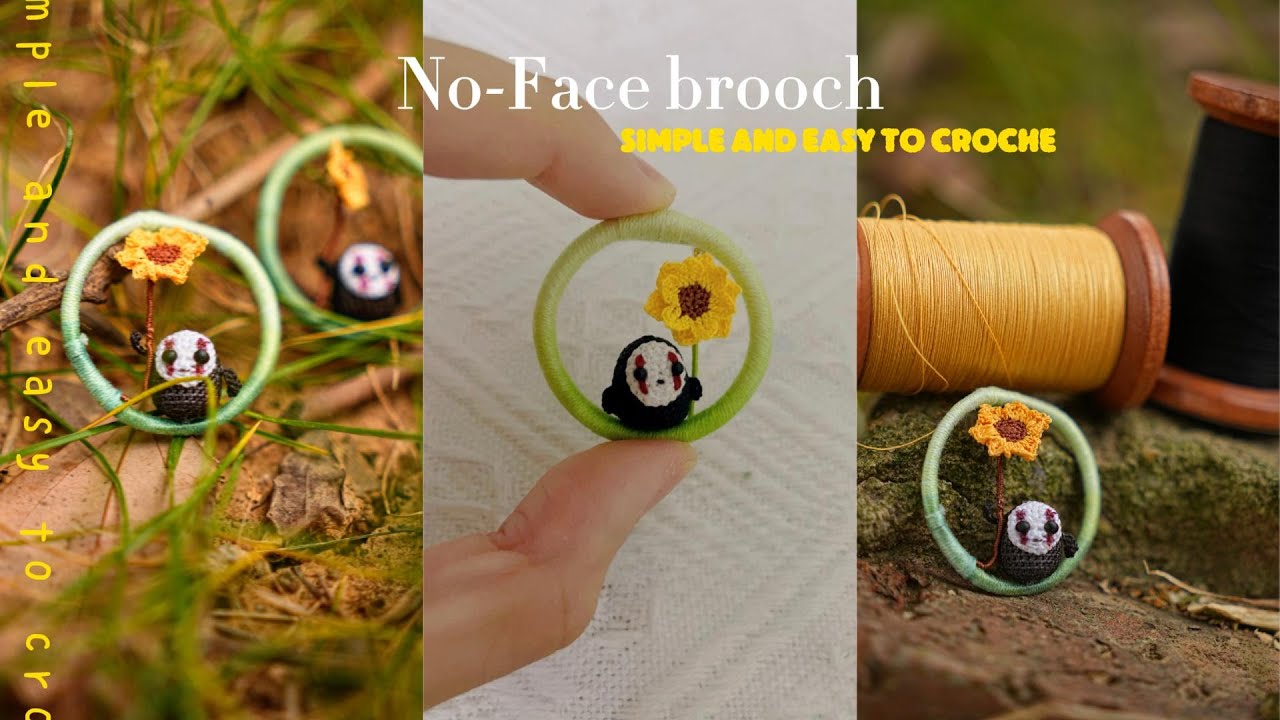 How to Make a No-Face Brooch | Simple and Easy Crochet Tutorial#crochet #lifestyle #noface  #brooch
