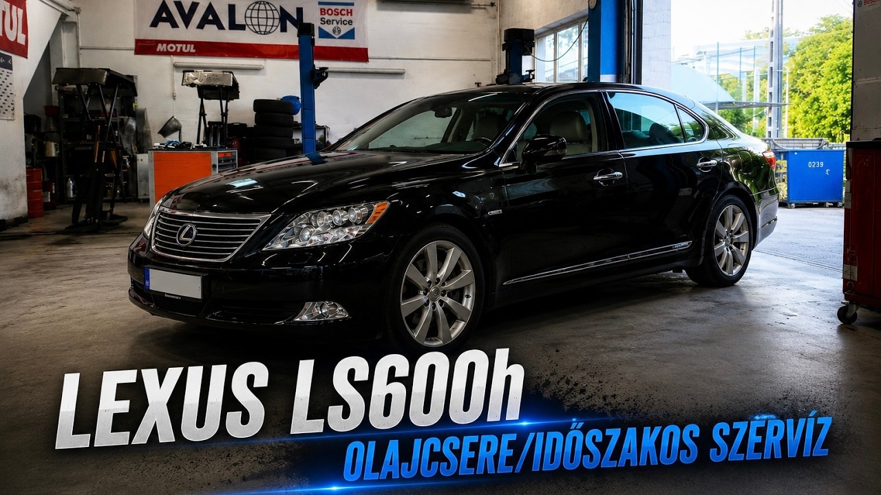 Lexus LS600h olajcsere/időszakos szervíz az Avalon Bosch Car Service-ben.