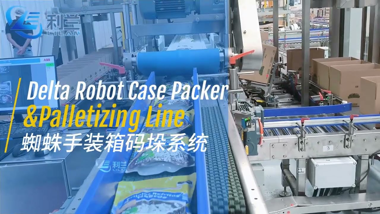 Sauce Bags Case Packing and  Palletizing Line in Mexico | Lilanpack