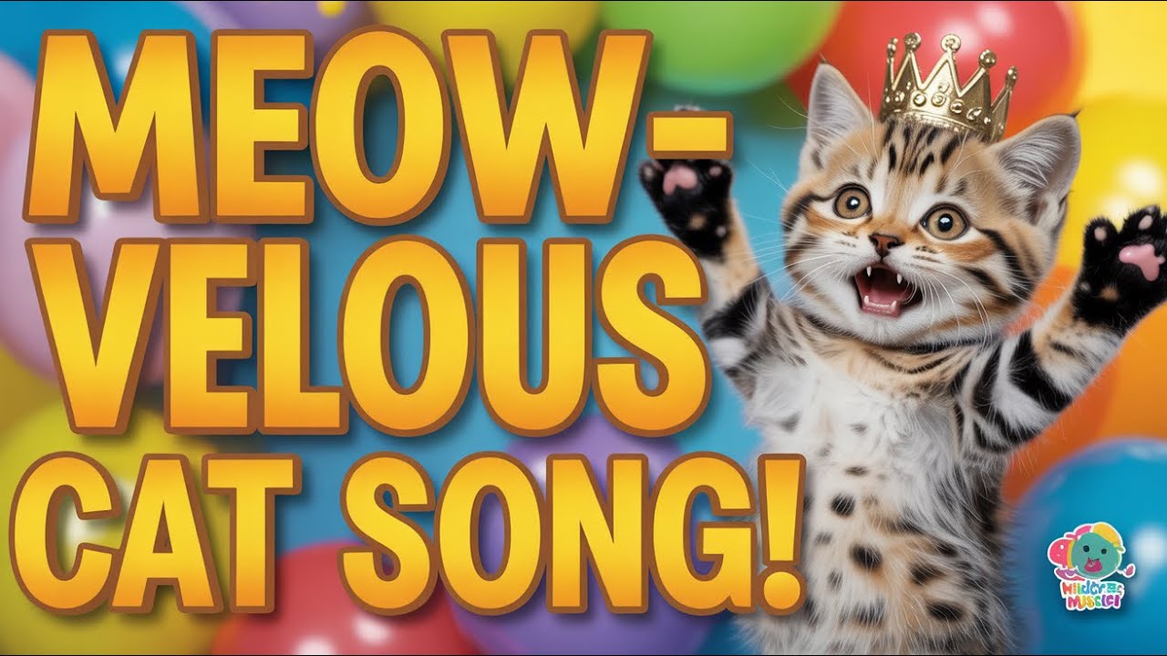 Meow Song for Children Cute Cat Nursery Rhymes and Funny Kitten Dance for Learning Fun