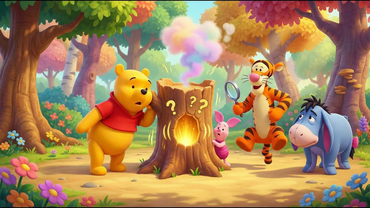 What’s Inside the Glowing Tree 🌳🧐|  Strange Forest Discovery | Winnie the Pooh Animation