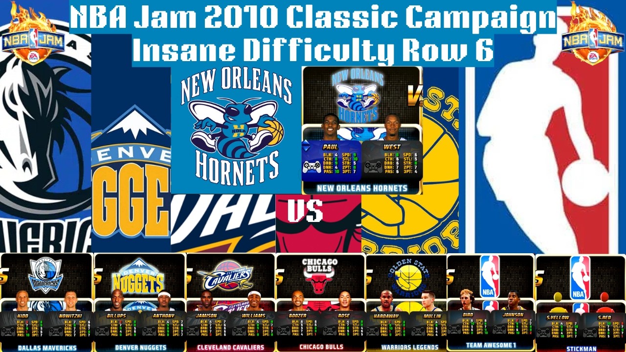 NBA Jam (2010) - Classic Campaign Insane Difficulty Row 6 NOH Playthrough Final Row + Credits