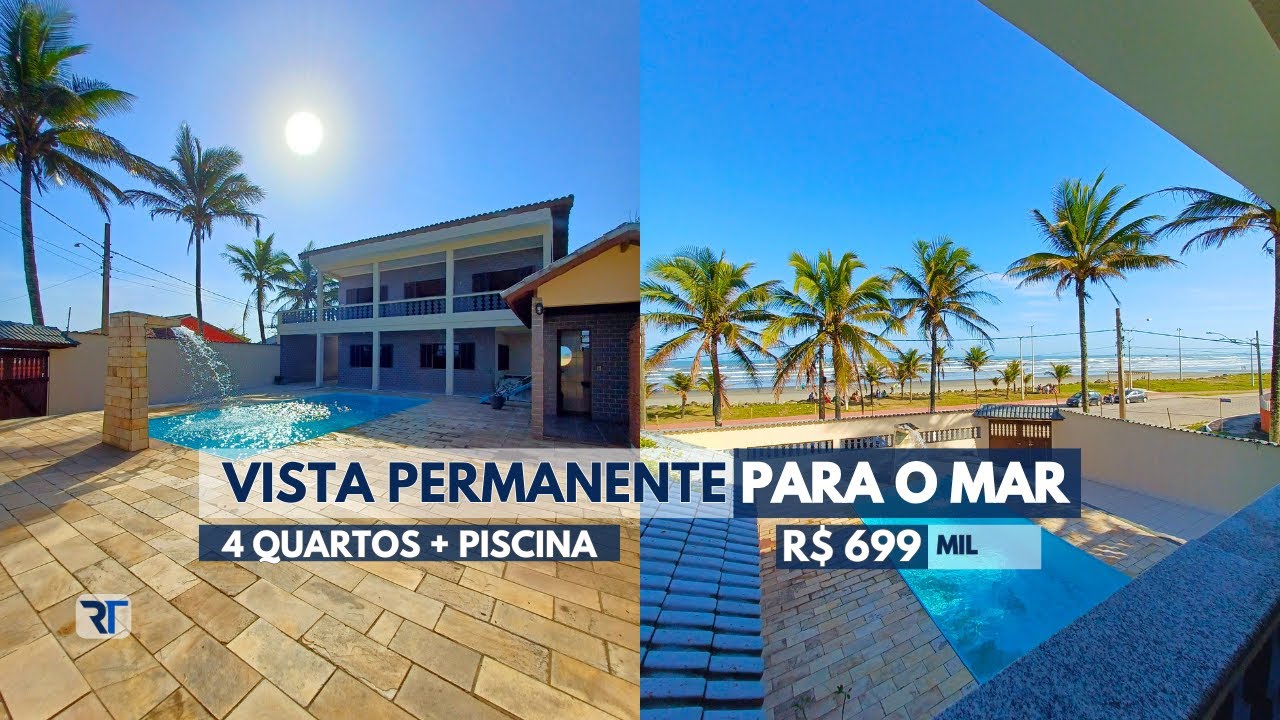 🔴 SUA CASA EM FRENTE A PRAIA COM VISTA PARA O MAR EM PERUÍBE/SP.