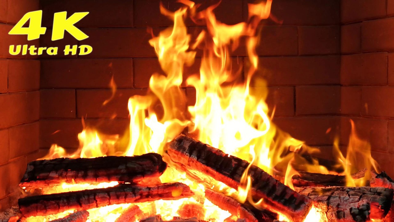 🔥 Fire background video effects 4K. Fireplace outdoor camping atmosphere. Fireplace for mind therap
