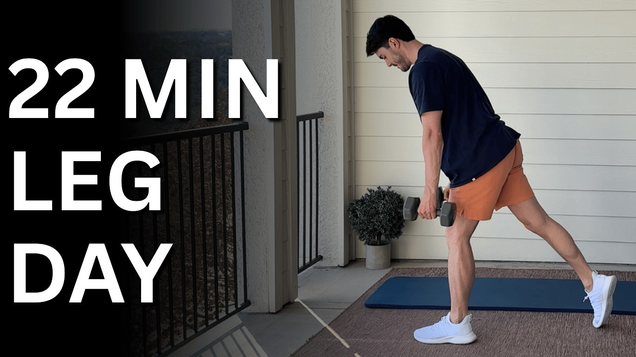 22 Minute Leg Day | Quads, Glutes, and Hamstrings | Home Workout with Dumbbells | HIIT Workout