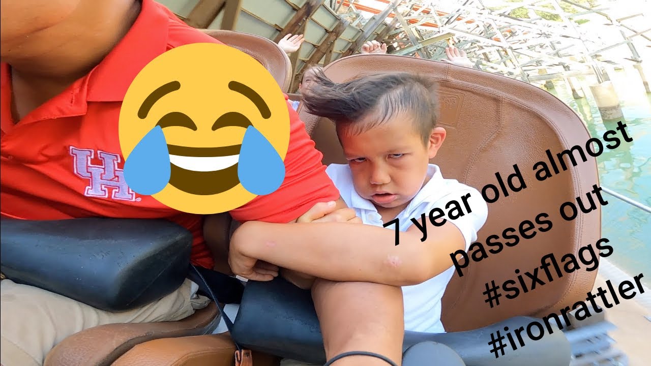 Iron Rattler - Six Flags Fiesta Texas - 7 year old almost passes out
