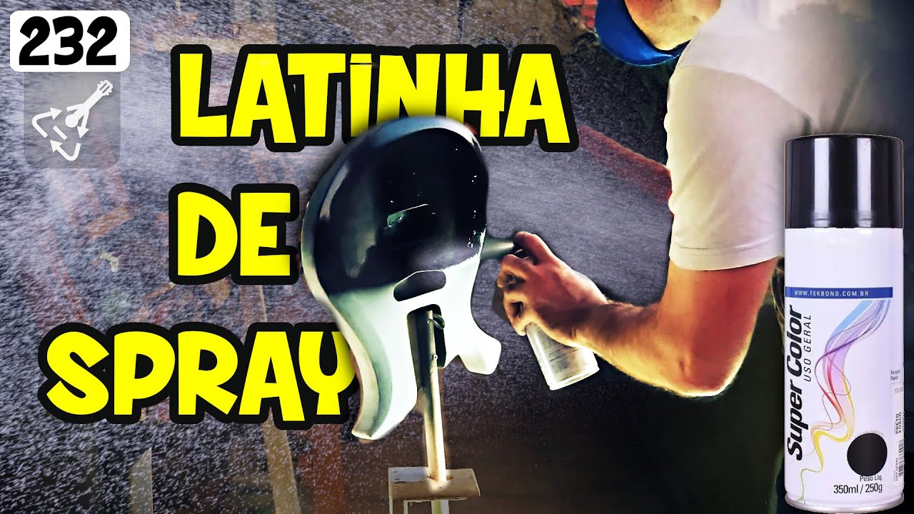 🔥 Usando Tinta Spray em Latinha na Guitarra! Acabamento Fosco? (E232)