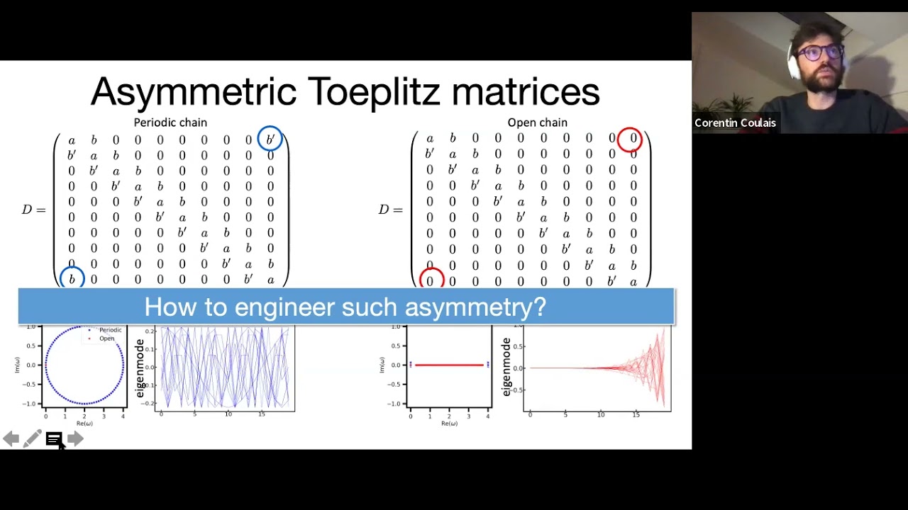 “The Non-Hermitian physics of odd Robotic Matter” by Corentin Coulais