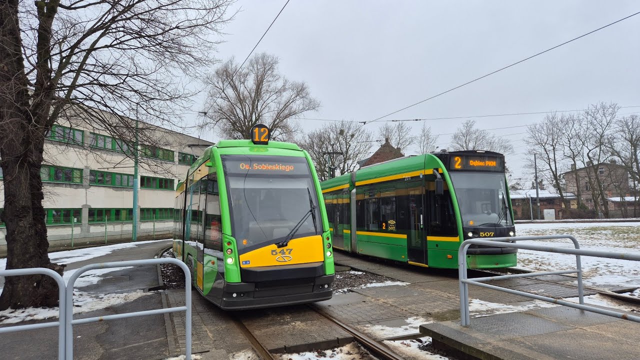 MPK Poznań - Solaris Tramino S105P #547 - Linia 12 kierunek: Os.Sobieskiego (trasa zmieniona)