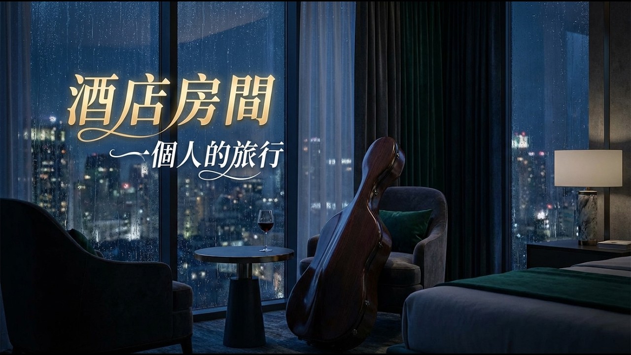 🏨 【酒店房間】陌生城市的孤獨感｜一個人的旅行與大提琴｜疏離・高級・自我對話 🧳｜#獨旅 #酒店 #大提琴 #氛圍感