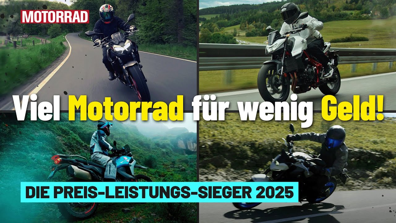 11-mal die Note 1! Die besten Preis-Leistungs-Motorräder im MOTORRAD-Test 2025