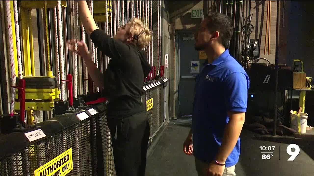 Catalina Foothills High School students learning all sides of the theatre industry
