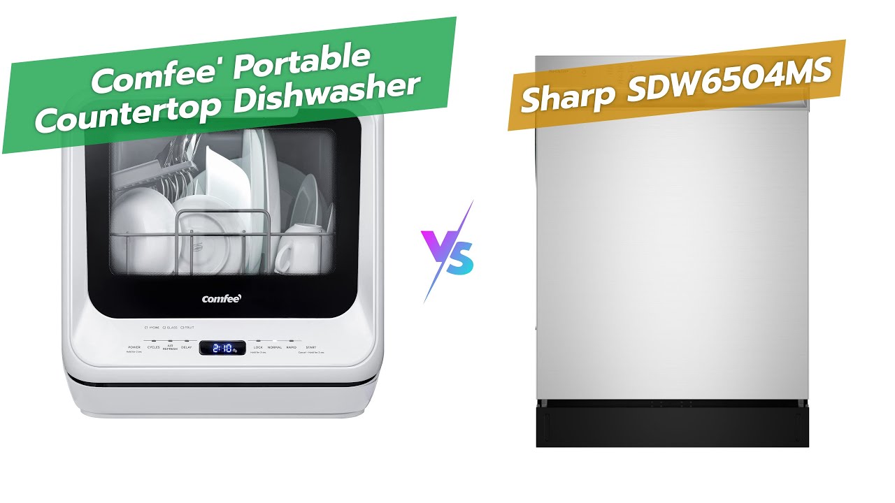 Портативная настольная посудомоечная машина COMFEE против Sharp SDW6504MS: компактные и полноразм...