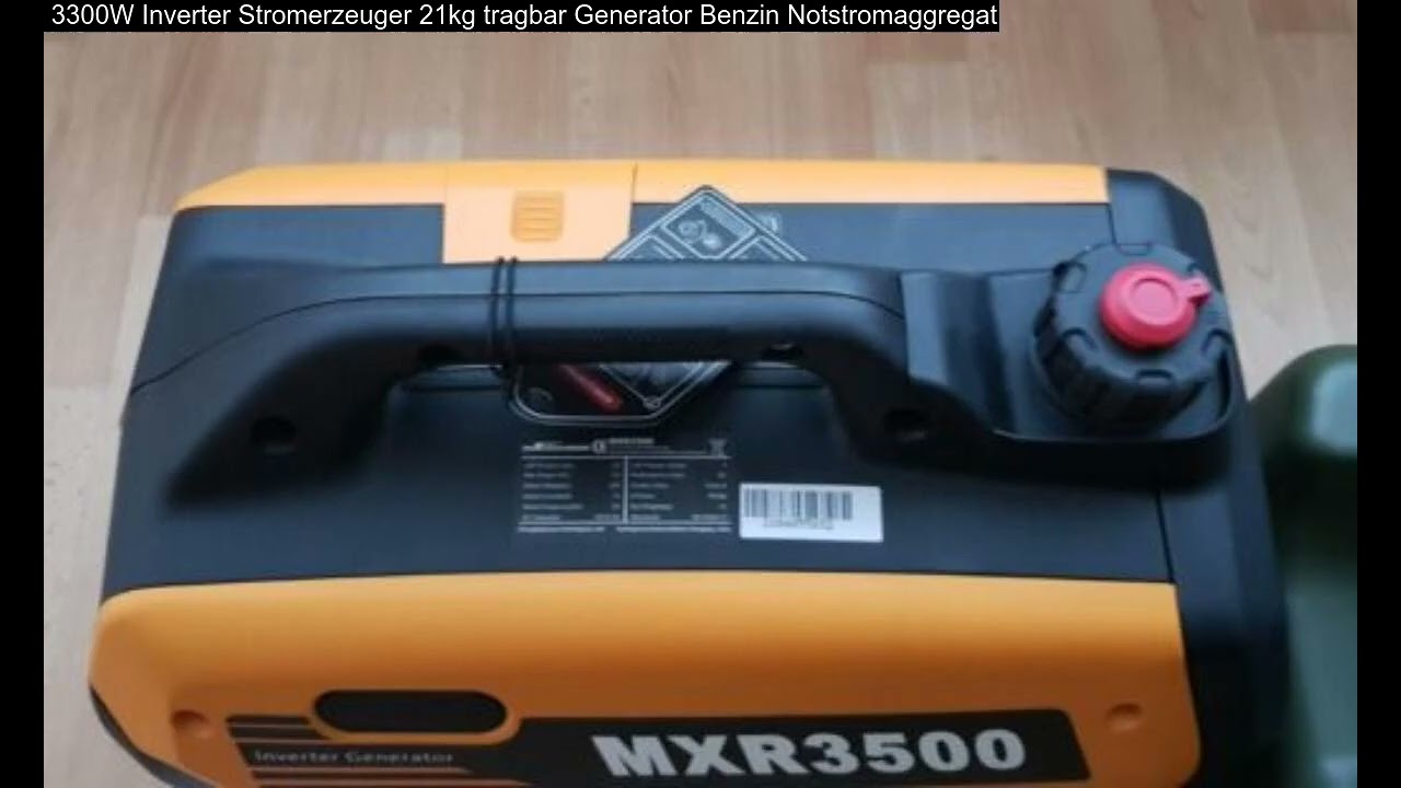 3300W Inverter Stromerzeuger 21kg tragbar Generator Benzin Notstromaggregat